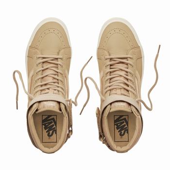 Damske Kotnikove Tenisky Vans Suede Leather Sk8-Hi Reissue Strap Ballistic/Cornstalk VA02RONBA